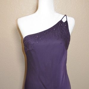 Niki Livas Purple One Shoulder Evening/Prom Dress